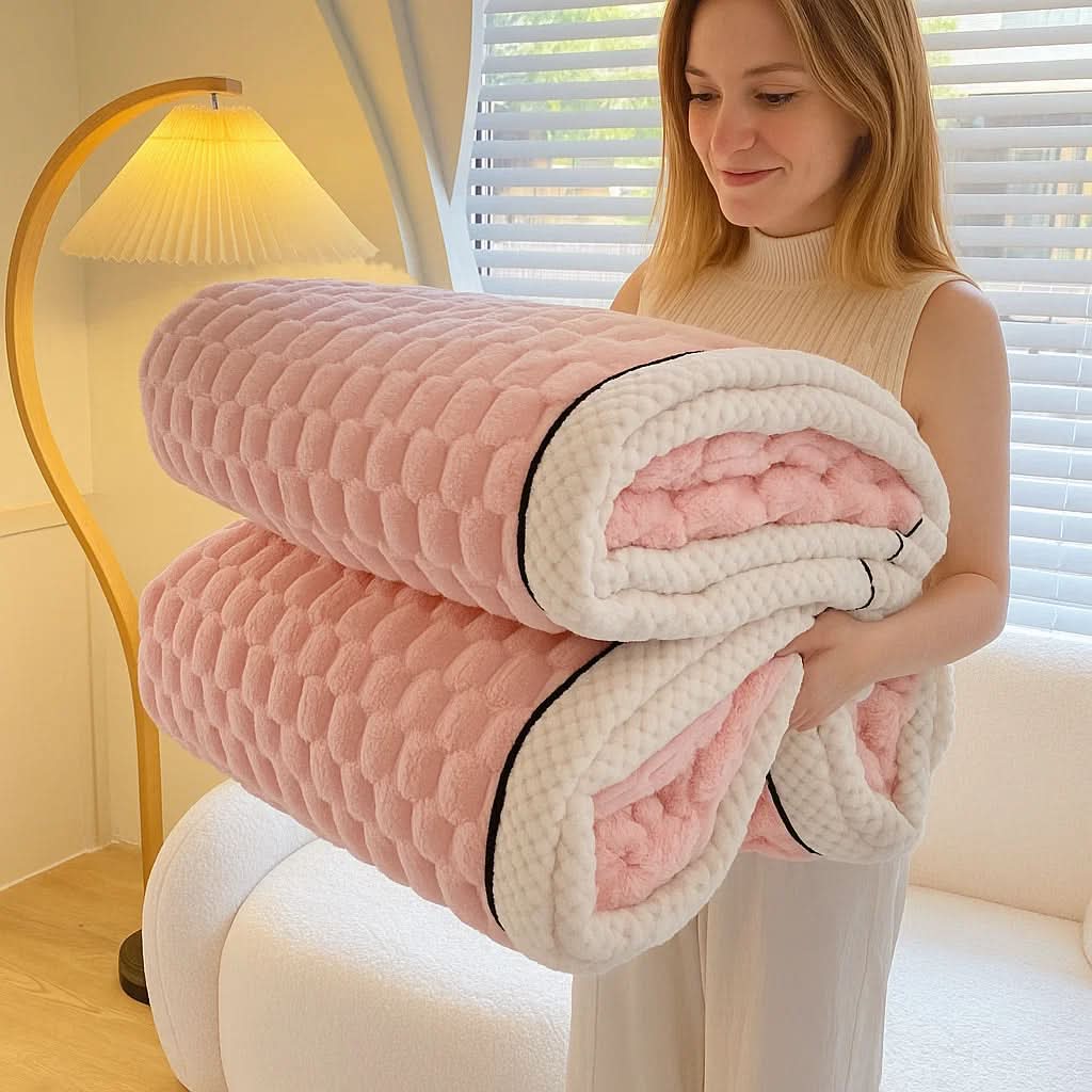 Cosycombe™ Sherpa Fleece Throw Blanket with Cloud-Soft Nubbed Texture