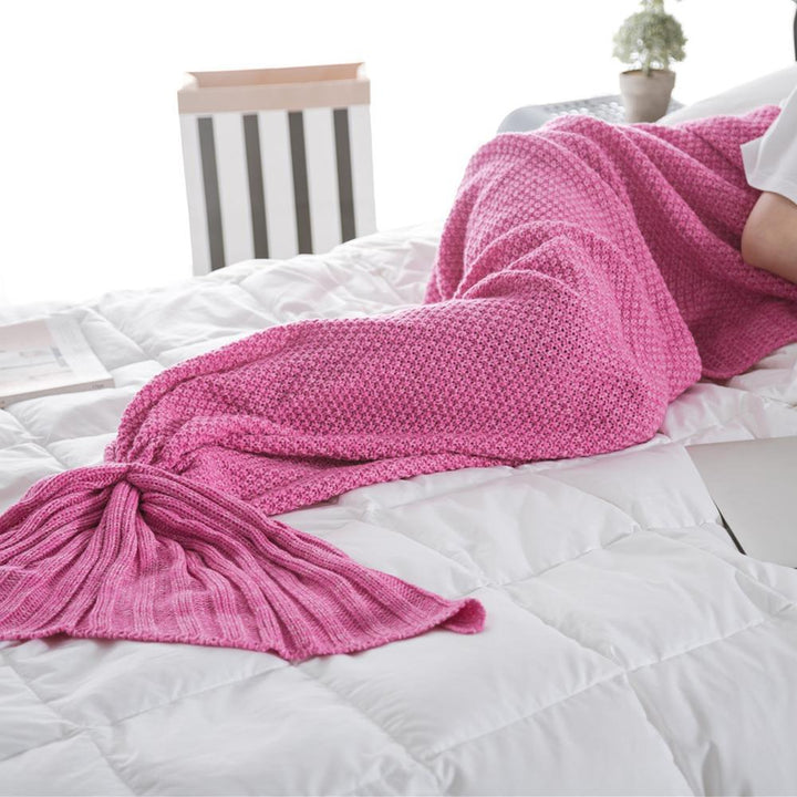 Cosycombe™ Crochet Mermaid Tail Blanket in Soft Cotton Blend
