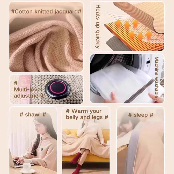 Cosycombe™ USB Heated Scarf Wrap with 3 Heat Settings