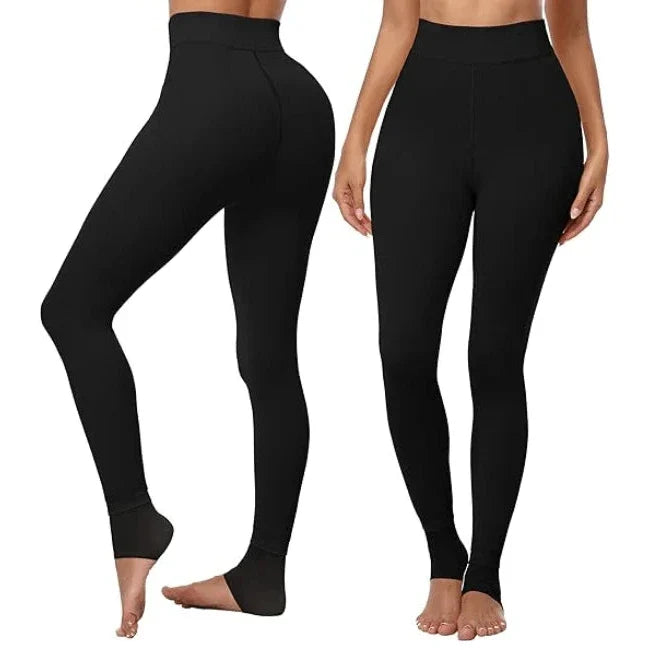 Cosycombe™ High-Waisted Fleece Lined Leggings for Cold Days