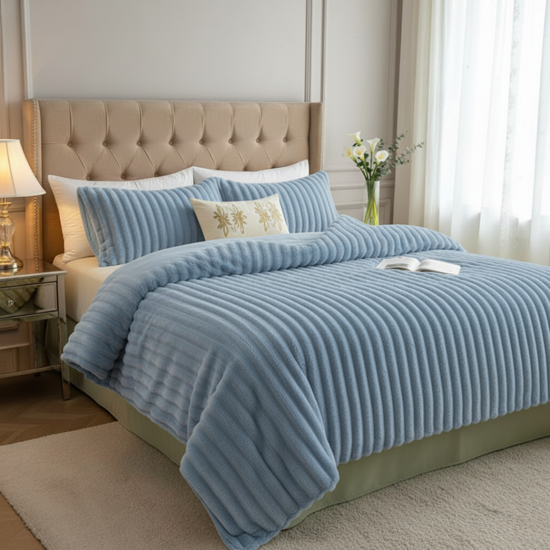 Cosycombe™ Plush Velour Throw Duvet Up to Twice as Soft as Fleece
