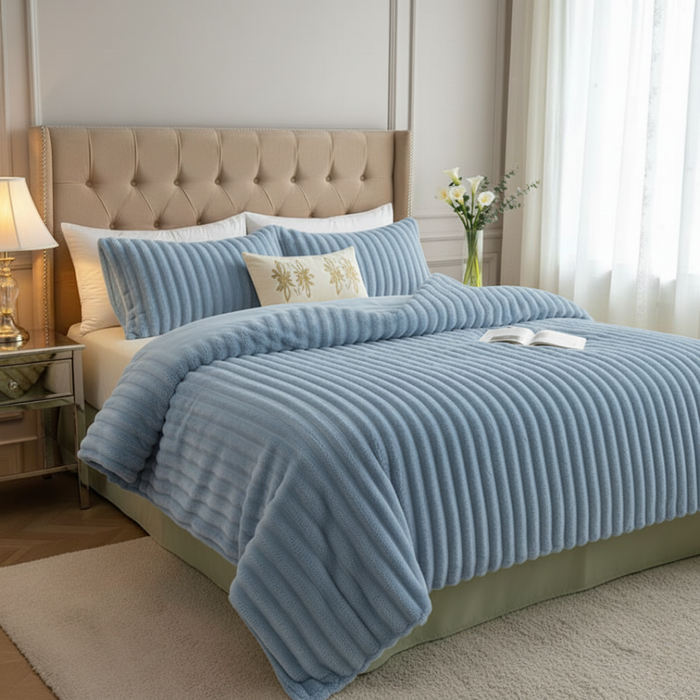Cosycombe™ Plush Velour Throw Duvet Up to Twice as Soft as Fleece