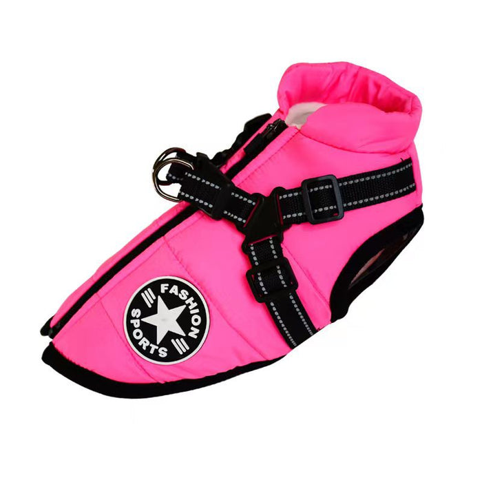 Cosycombe Waterproof padded dog coat with built-in harness