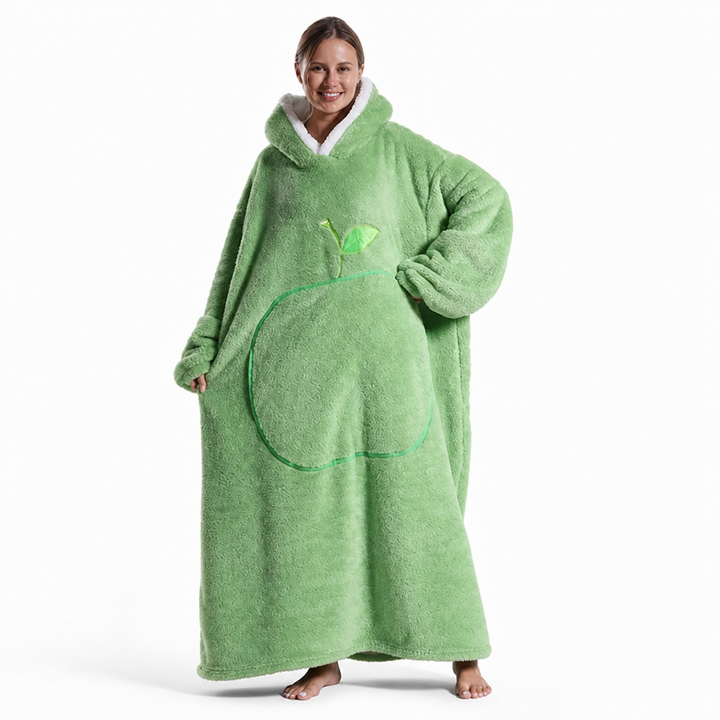 Cosycombe™ Oversized Sherpa Fleece Hooded Blanket with Sleeves and Pocket