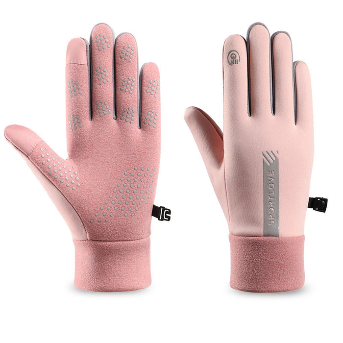 Cosycombe Water Repellent Touchscreen Gloves, Fleece Lined