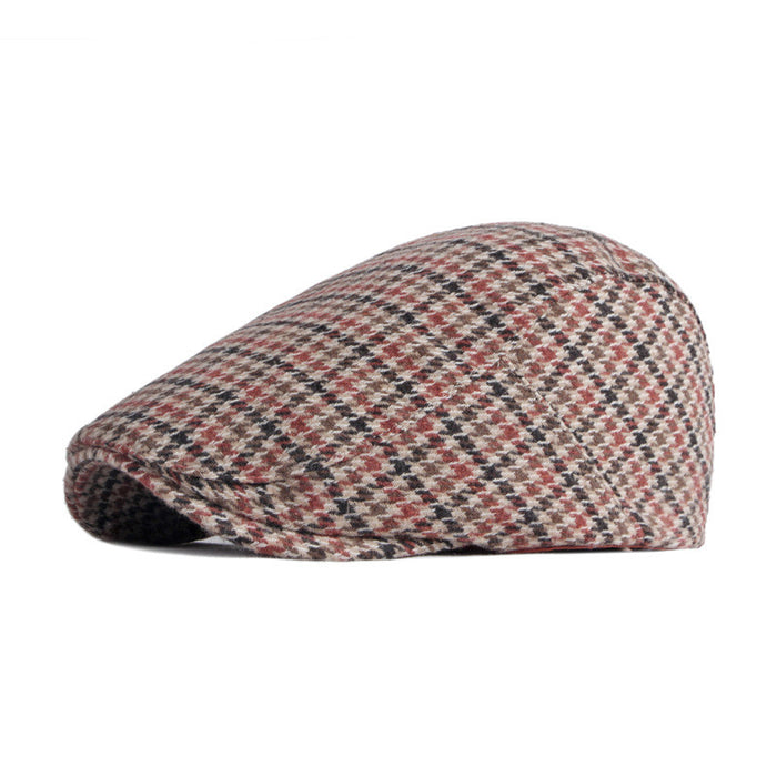 Cosycombe Houndstooth Flat Cap with Soft Lining