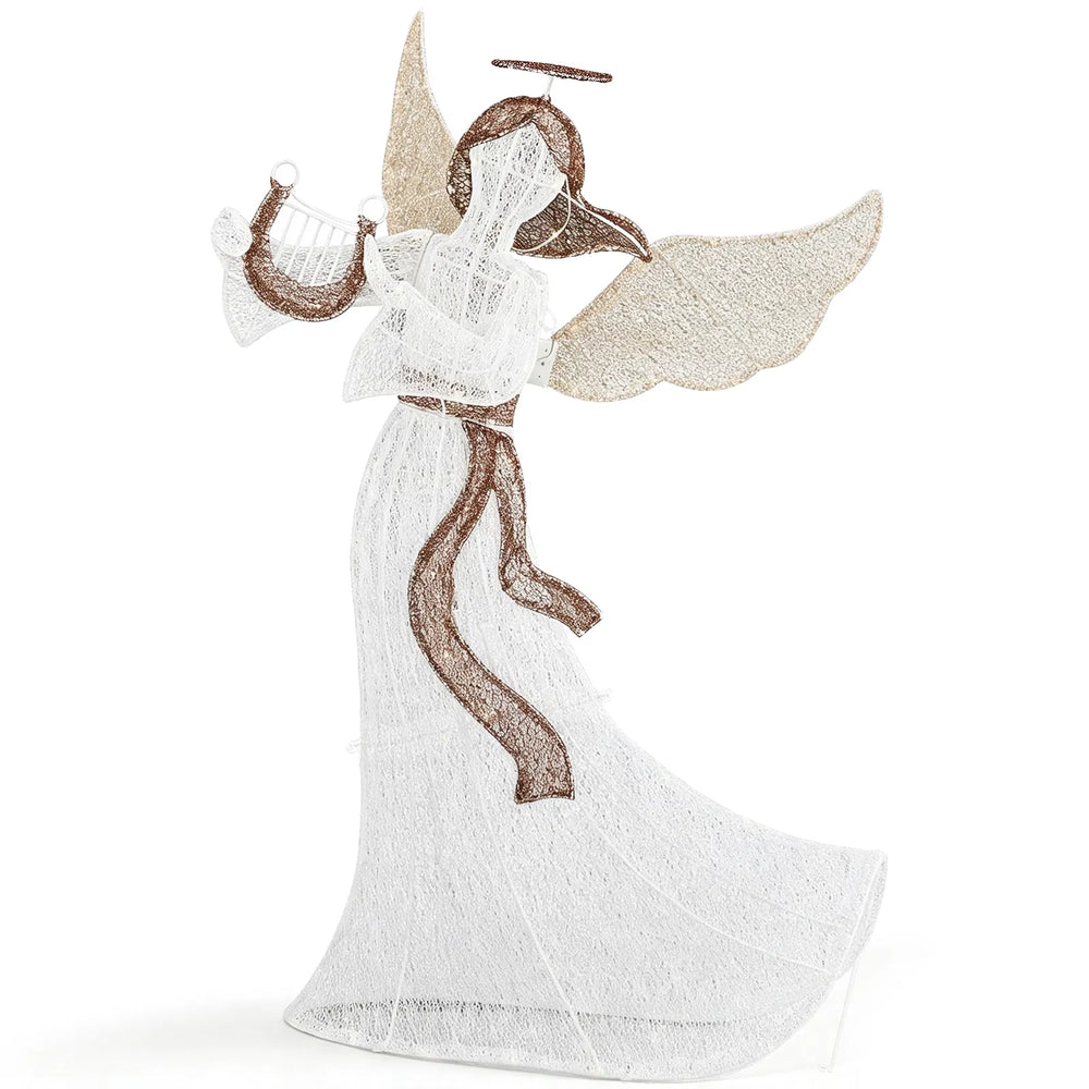 Fabric Christmas angel with moving wings