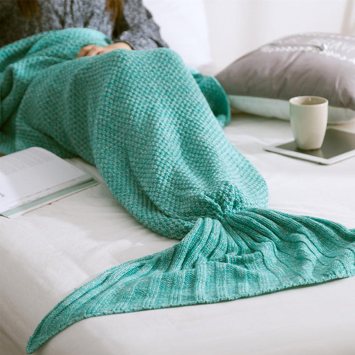 Cosycombe™ Crochet Mermaid Tail Blanket in Soft Cotton Blend
