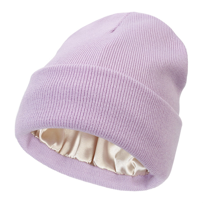 Cosycombe Satin Lined Cuffed Beanie for Smooth Hair