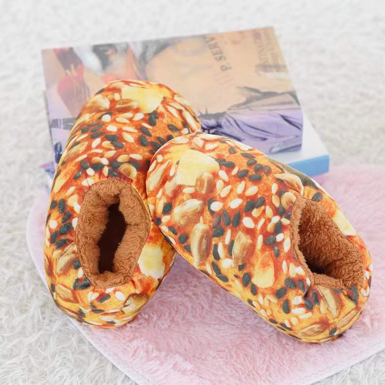 Cosycombe™ Toast Bread Winter Slippers with Fleece Lining and Ankle Cuff