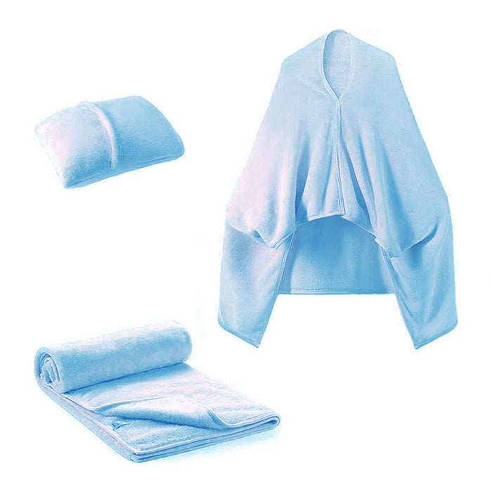 Cosycombe 3-in-1 Fleece Blanket Shawl that Folds into a Cushion