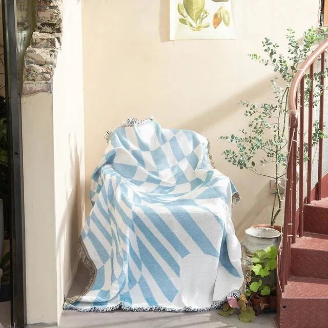 Cosycombe™ Abstract Woven Tapestry Throw, Jacquard Blanket and Wall Hanging