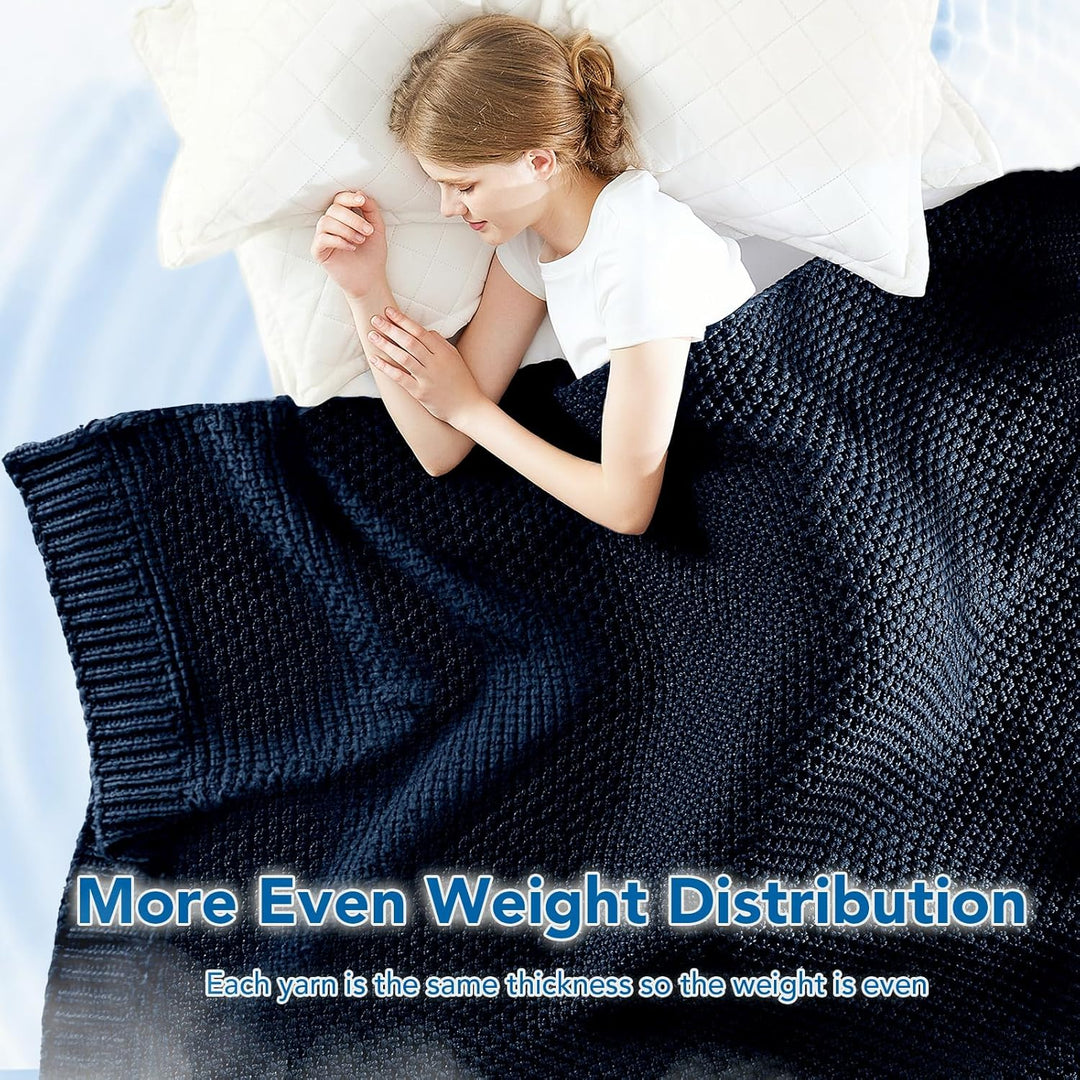 Cosycombe™ Knitted Weighted Blanket in Breathable Cooling Microfibre