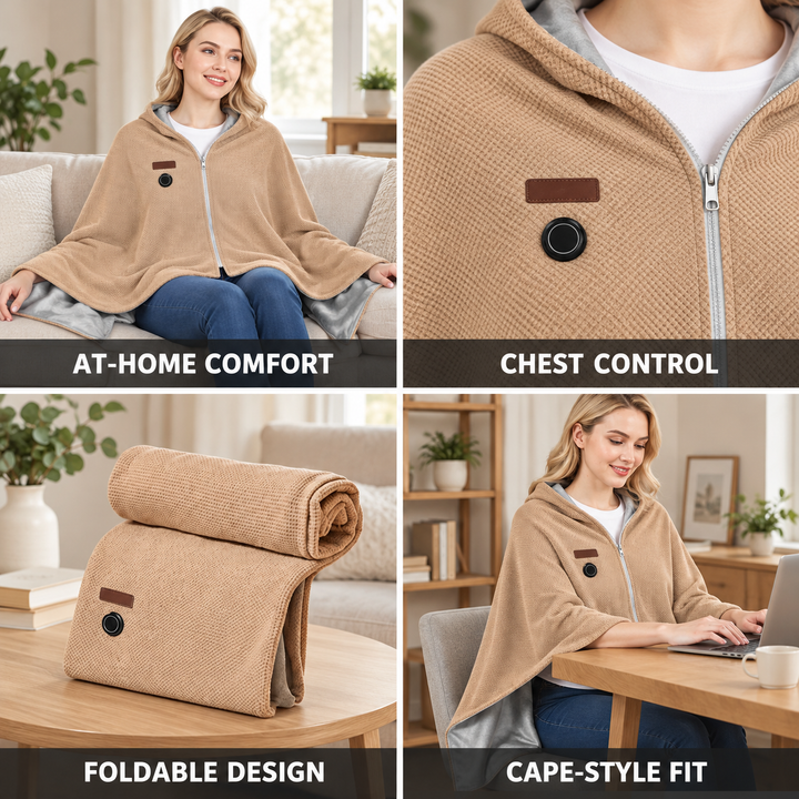 Cosycombe™ USB-C Heated Blanket with Zip and 8 Heat Zones