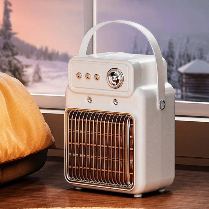 Ivory fan heater with mist humidifier