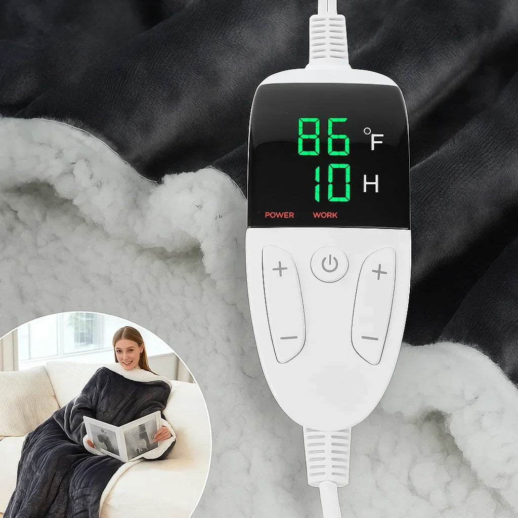 Cosycombe™ Electric Wearable Fleece Blanket with Sleeves, 127 x 177 cm