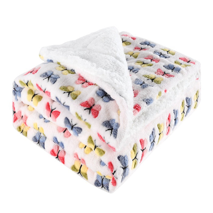 Cosycombe Thick sherpa blanket with fluffy lamb-style reverse