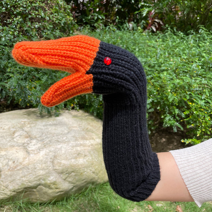 Cosycombe Funny Knitted Goose Mittens, Short or Long