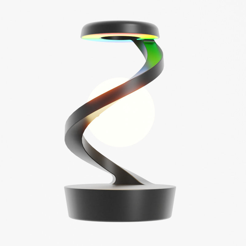 Rotating Moon Lamp – Floating Desk Lamp with Wireless Charging