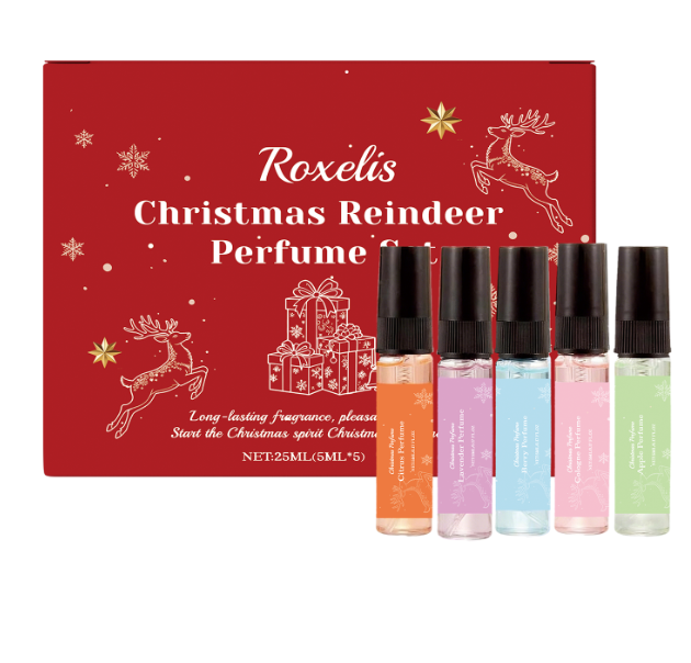 Cosycombe Christmas Reindeer Gift Box with 6 Mini Perfume Sprays