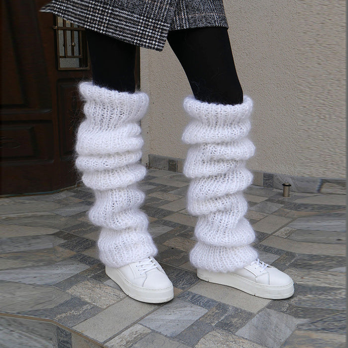 Cosycombe Chunky Slouch Leg Warmers in Fluffy Knit