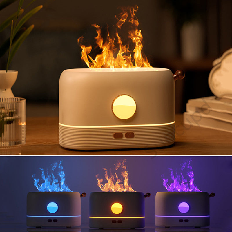 USB Flame Humidifier And Fragrance Diffuser With 200ml Tank