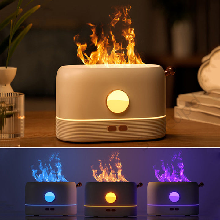 USB Flame Humidifier And Fragrance Diffuser With 200ml Tank