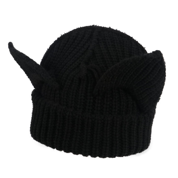 Cosycombe Chunky Cat Ear Beanie in Thick Rib Knit