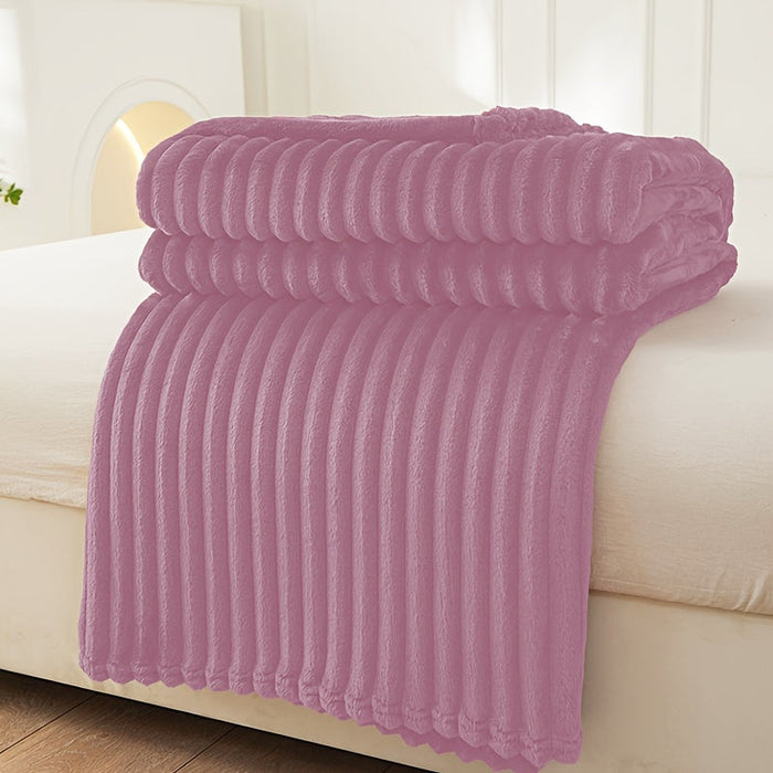Cosycombe™ Ribbed Plush Blanket with a Soft, Cosy Texture