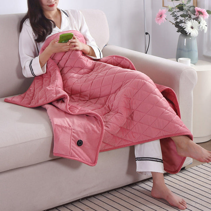 Cosycombe™ Portable USB Heated Blanket with Power Bank Pocket