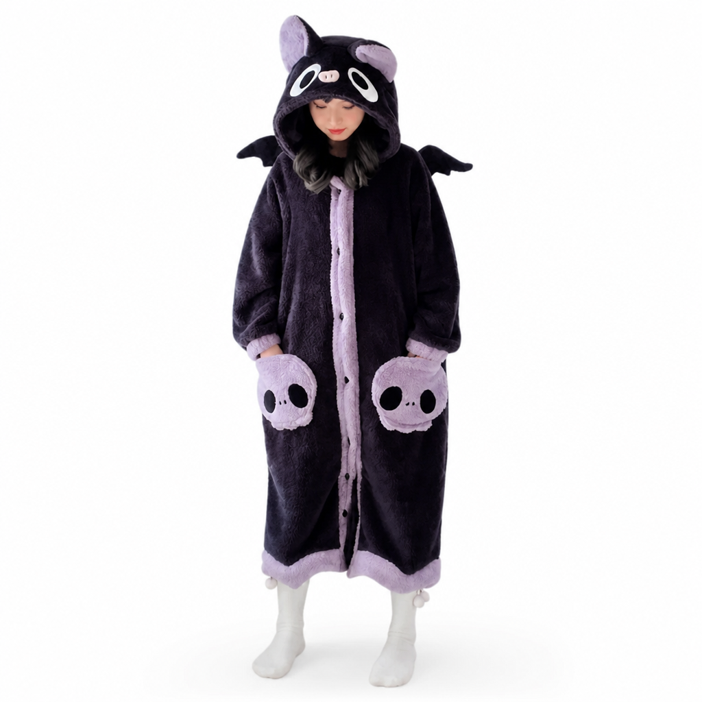 Cosycombe™ Hooded Fleece Wearable Blanket Pyjamas with Playful Animal Designs