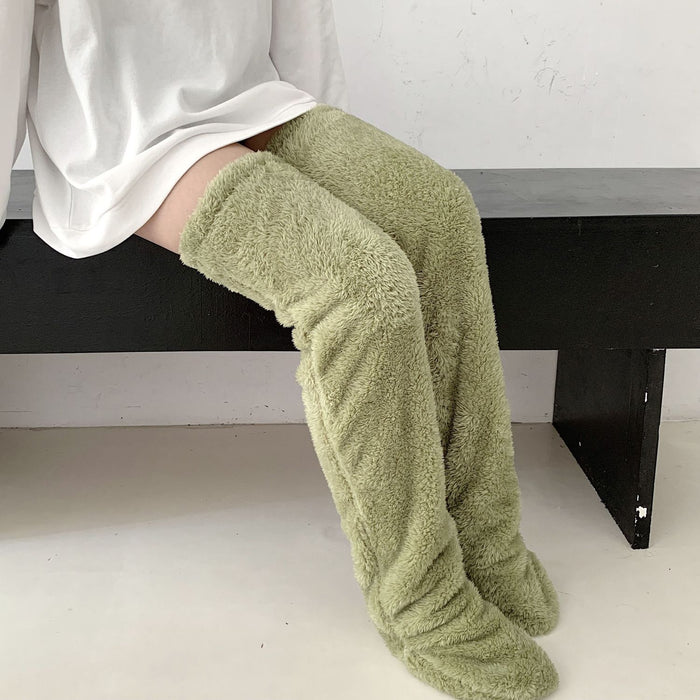 Cosycombe Over the Knee Fuzzy Socks, Leg Warmer in One