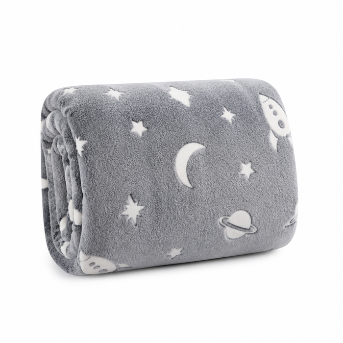 Cosycombe™ Glow-in-the-Dark Flannel Kids' Blanket, No Batteries Needed