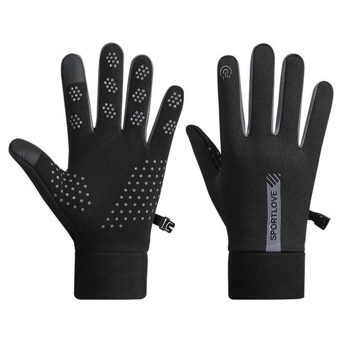Cosycombe Water Repellent Touchscreen Gloves, Fleece Lined
