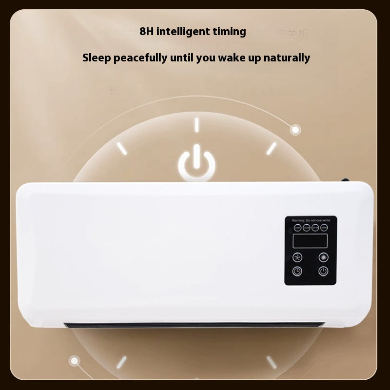 White wall-mounted bathroom heater with drying rail