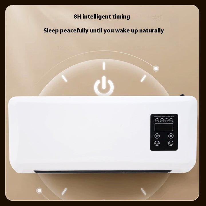 White wall-mounted bathroom heater with drying rail