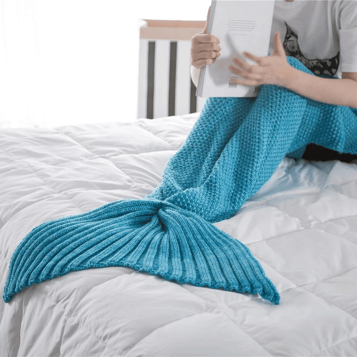 Cosycombe™ Crochet Mermaid Tail Blanket in Soft Cotton Blend
