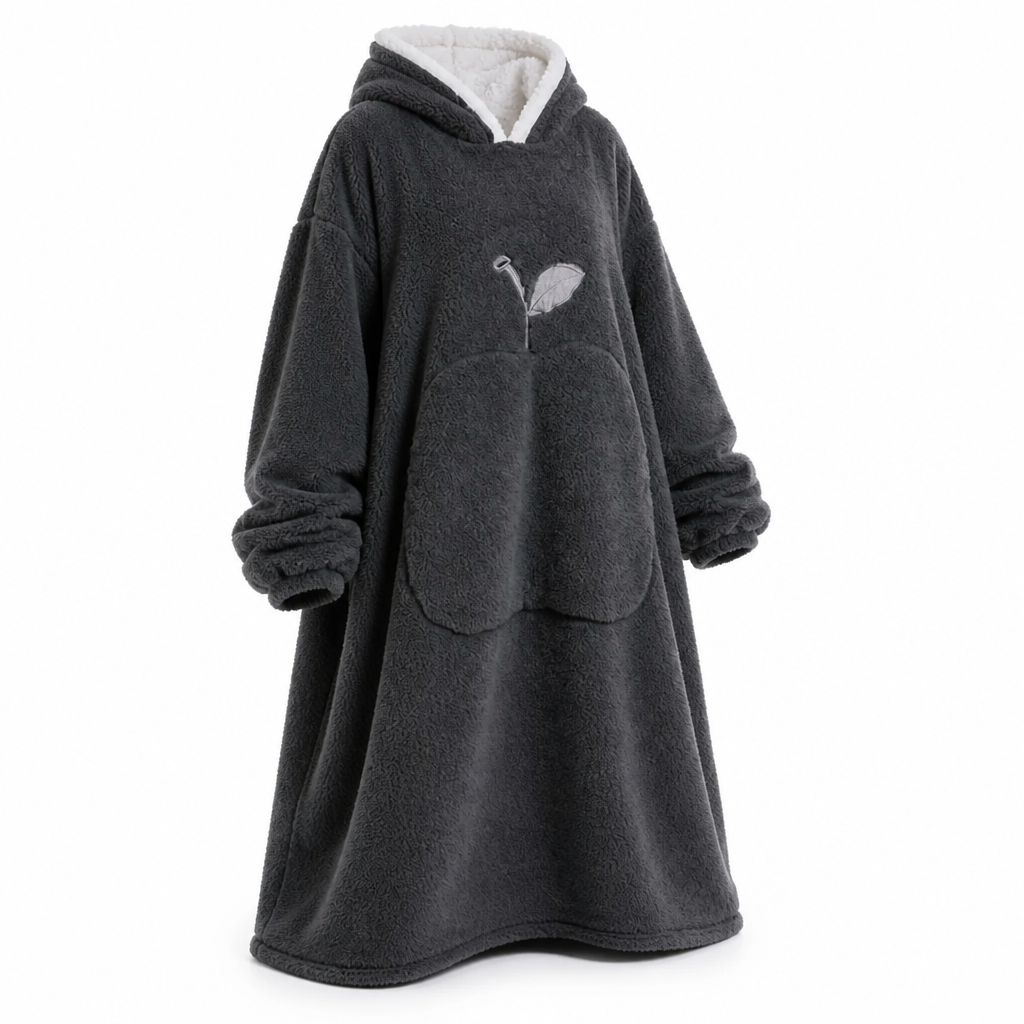 Cosycombe™ Oversized Sherpa Fleece Hooded Blanket with Sleeves and Pocket
