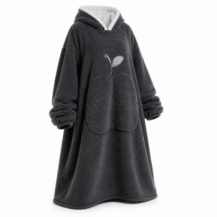 Cosycombe™ Oversized Sherpa Fleece Hooded Blanket with Sleeves and Pocket