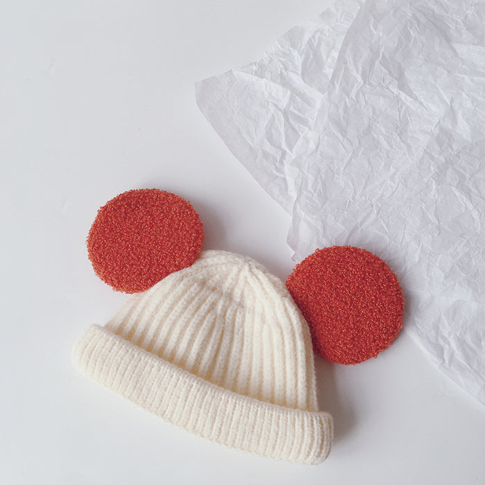 Cosycombe Kids Teddy Ear Beanie in Soft Rib Knit