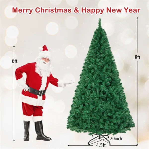 Cosycombe Full Green Artificial Christmas Tree, 8ft Unlit