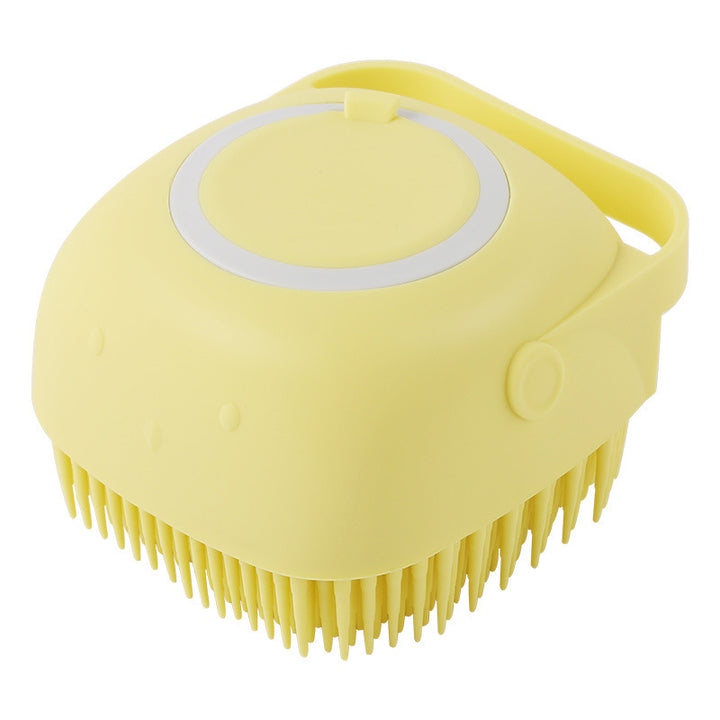 Silicone pet bath brush with shampoo