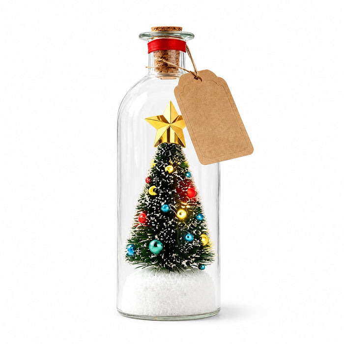 Cosycombe Light-Up Christmas Tree Wishing Bottle with Voice Recorder