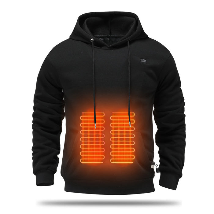 Cosycombe Men's USB Heated Hoodie with Fleece Lining
