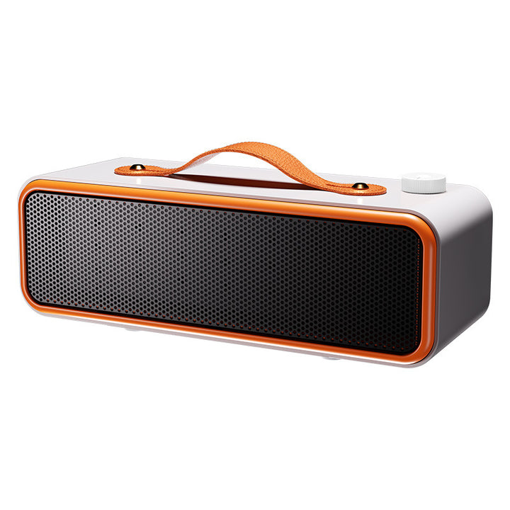 White and orange slim ceramic desk heater