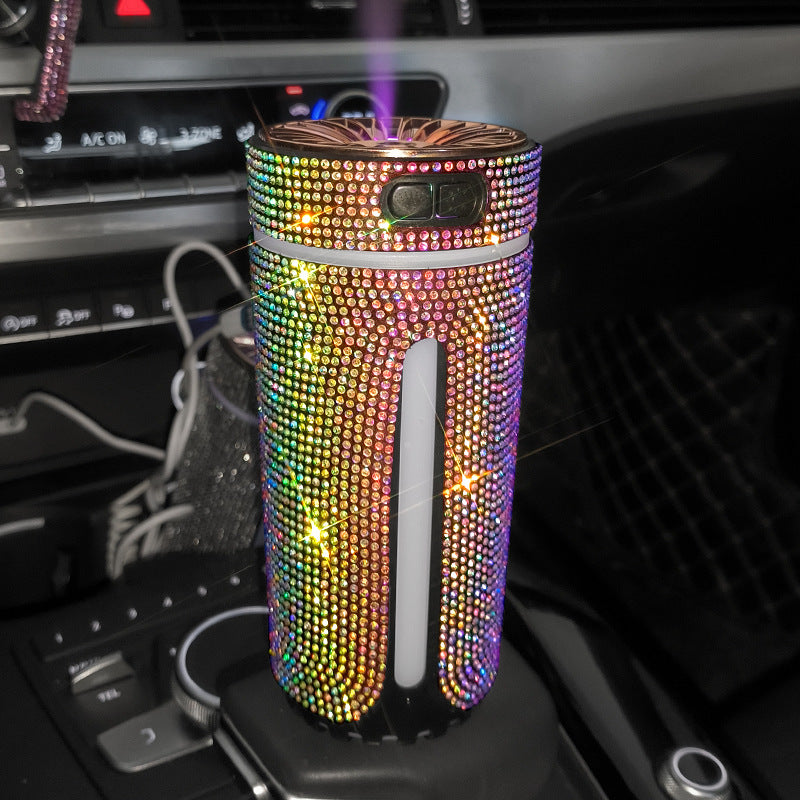 Rhinestone car diffuser in cup holder
