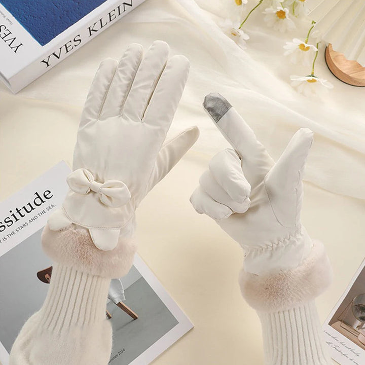 Cosycombe™ Elegant Waterproof Touchscreen Gloves with Bow Detail