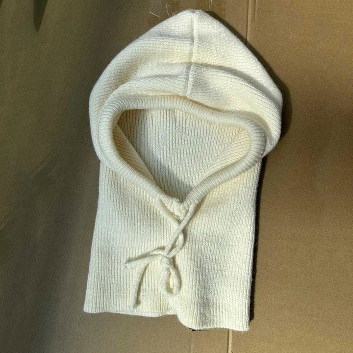 Cosycombe™ Knitted Hooded Balaclava and Neck Warmer in Soft Cashmere Knit