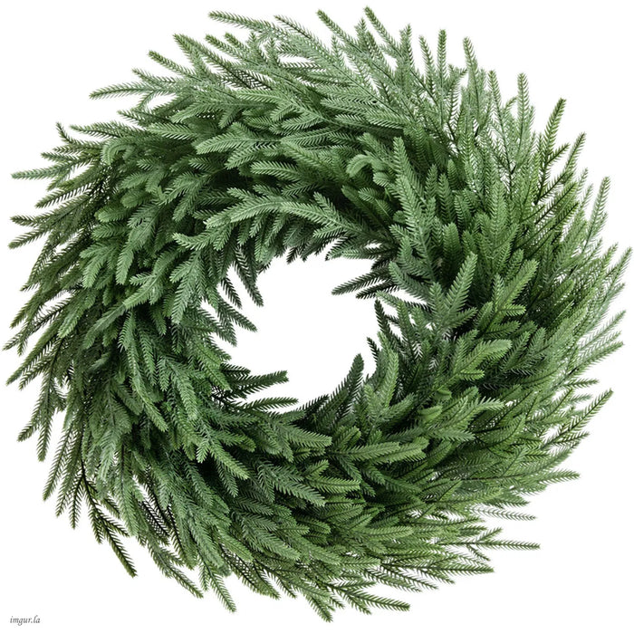 Cosycombe Norfolk Pine Christmas Wreath on Vine Base, 66 cm