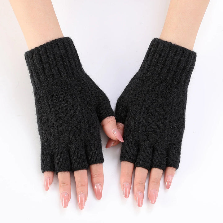 Cosycombe™ Soft Knit Fingerless Gloves with Snug Ribbed Cuffs